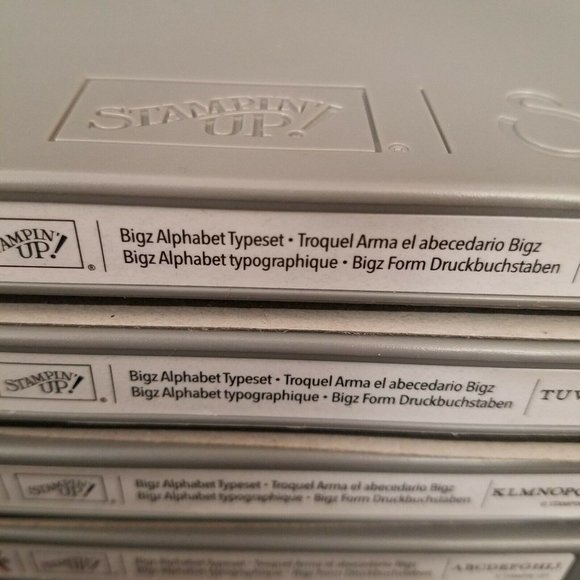 Stampin' up! Sizzix typeset UPPER CASE alphabet Bigz dies (set of 4) - Picture 5 of 14